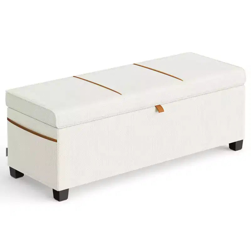 43.3 Storage Ottoman Bench 27 Gal (103 L) Capacity End-of-Bed Bench Ottoman with Storage for Bedroom