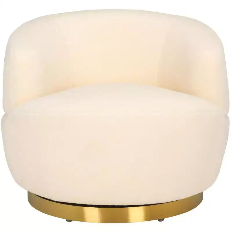 Faux Lamb Wool Swivel Chair