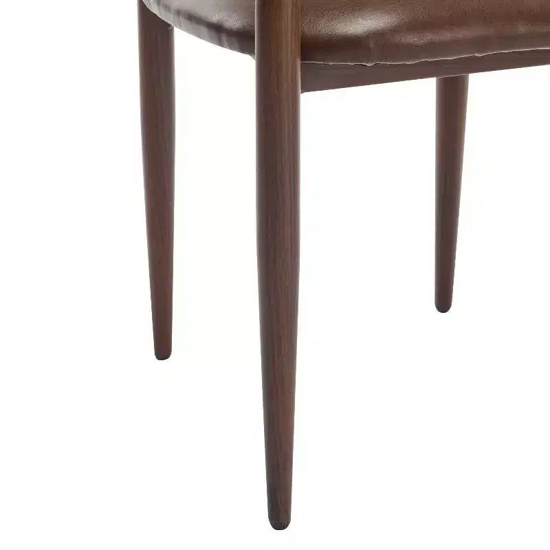 Set di 2 sedie da pranzo moderne imbottite, con struttura in ferro e schienale aperto curvo