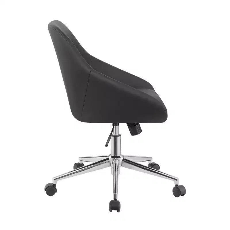 Sedia da ufficio rivestita in similpelle con 5 ruote