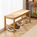 Rattan Bench, 40 Wooden Rattan Bench, Entrywway Bench with Oak Wood Legs, Bedroom End of Bed Boho Bench with Hand Woven Rattan