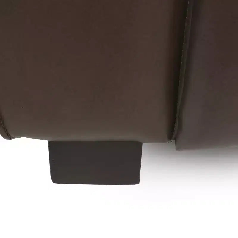 Nowoczesna sofa 3-osobowa ze skórzaną tapicerką syntetyczną, kwadratowymi podłokietnikami i nogami z drewna brzozowego