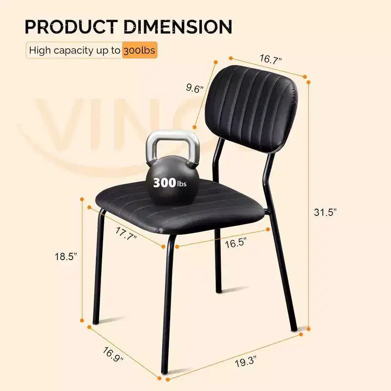 Upholstered Stackable Chair (Set Of 2)