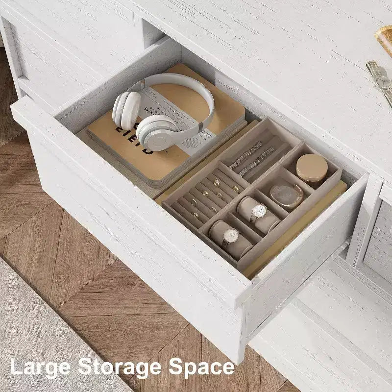 Cassettiera a 7/8 cassetti, ampia cassettiera in legno, grande mobile contenitore per camera da letto, soggiorno, cameretta e ingresso