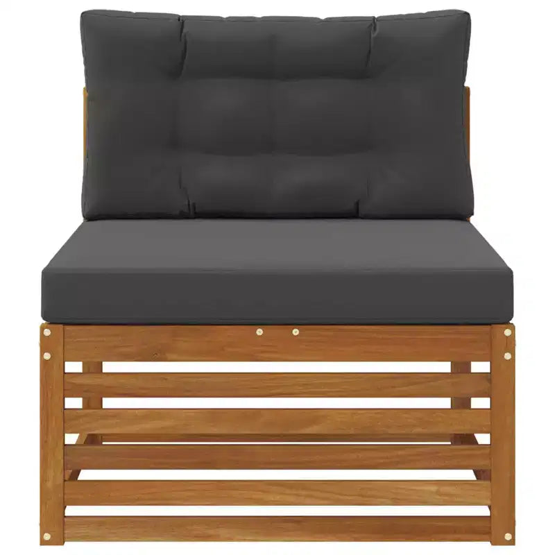 Outdoor Middle sofa Solid Acacia Wood Natural