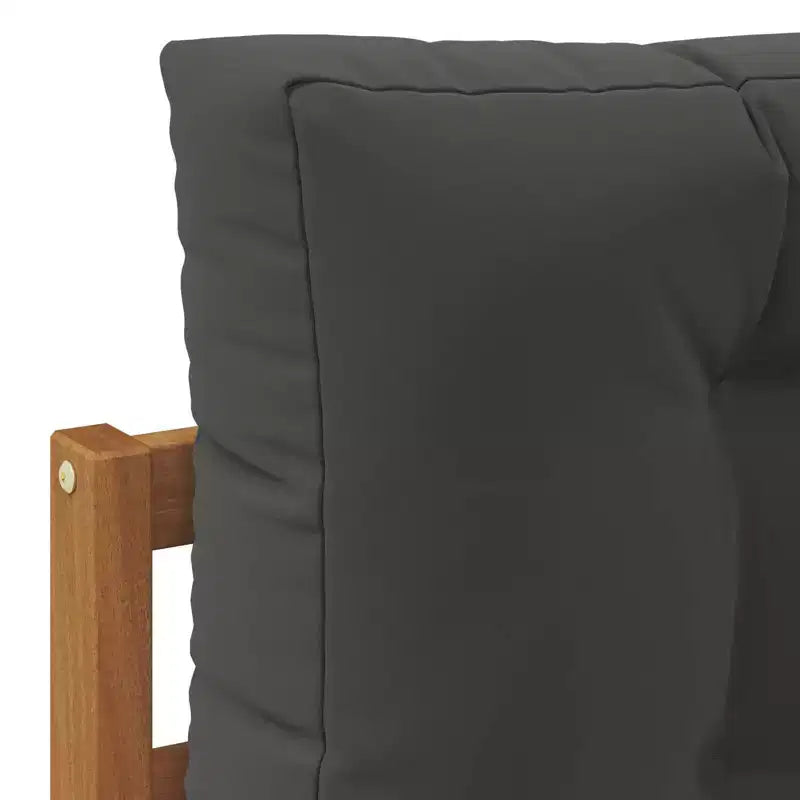 Zewnętrzna sofa środkowa z litego drewna akacjowego, naturalna