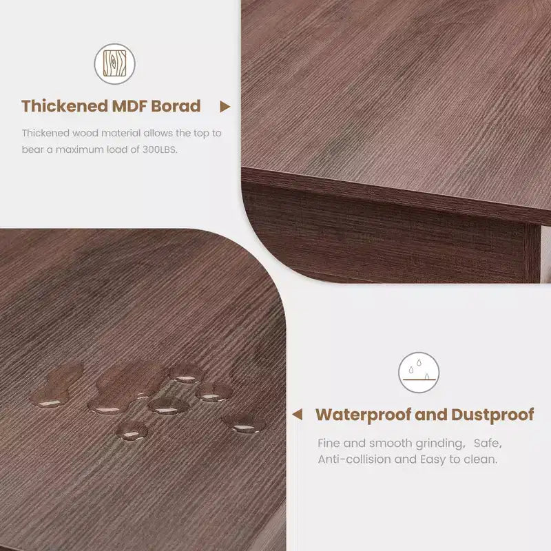 Tavolo da pranzo rustico da 63 per 4-6 persone, tavolo rettangolare da cucina in legno con robusta struttura in legno, grande tavolo da pranzo per sala da pranzo e appartamento