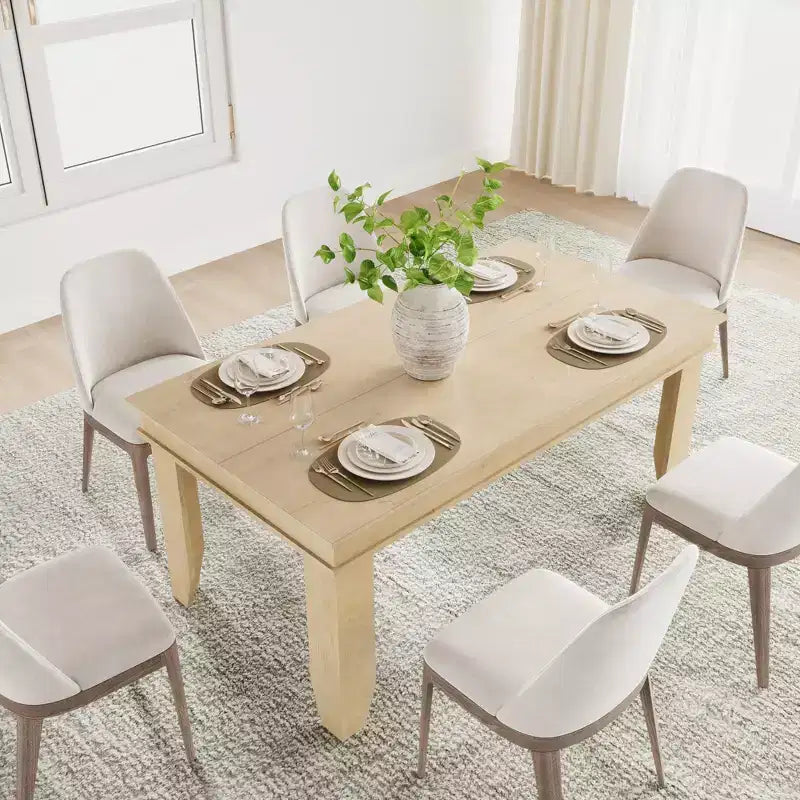 Tavolo da pranzo rustico da 63 per 4-6 persone, tavolo rettangolare da cucina in legno con robusta struttura in legno, grande tavolo da pranzo per sala da pranzo e appartamento