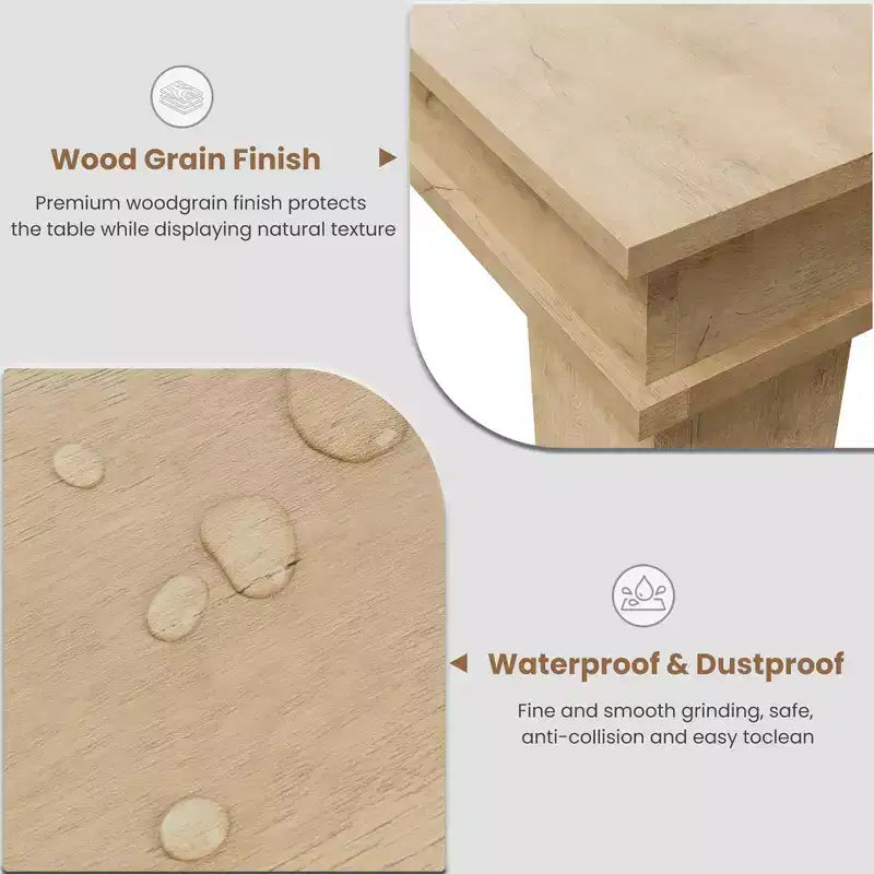 Tavolo da pranzo rustico da 63 per 4-6 persone, tavolo rettangolare da cucina in legno con robusta struttura in legno, grande tavolo da pranzo per sala da pranzo e appartamento