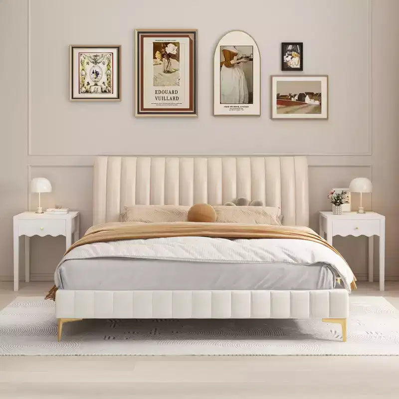 Comodino bianco con cassetto, tavolino moderno da letto con bordo ondulato, tavolino compatto per camera da letto e soggiorno, piccolo tavolino contenitore