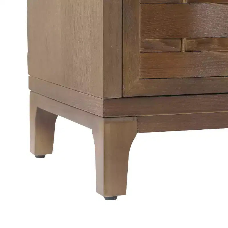 Credenza a 4 ante in stile moderno di metà secolo, 59', con motivo intrecciato 3D