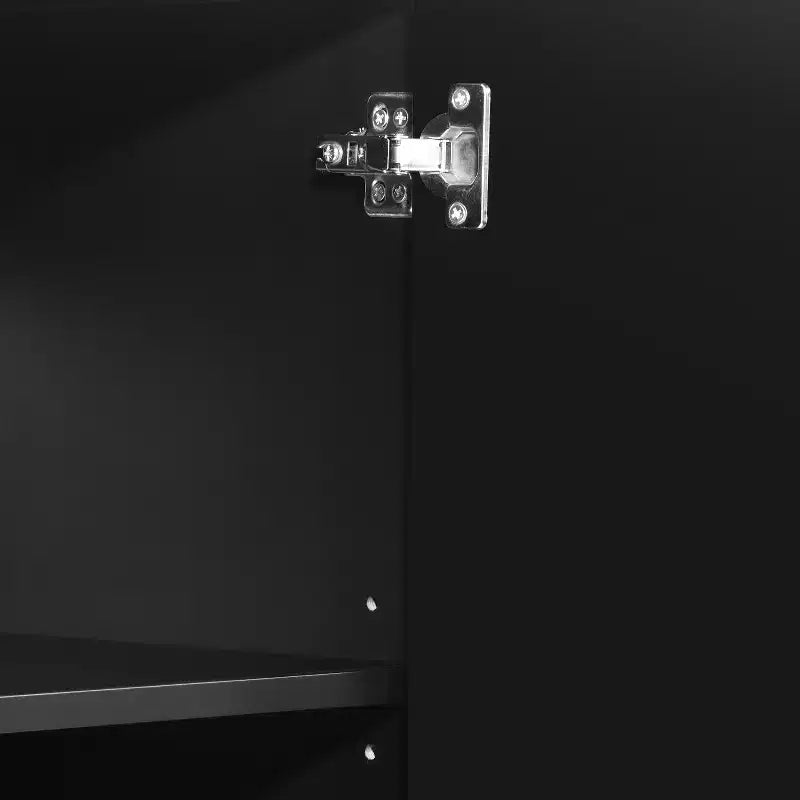 Credenza a 4 ante in stile moderno di metà secolo, 59', con motivo intrecciato 3D