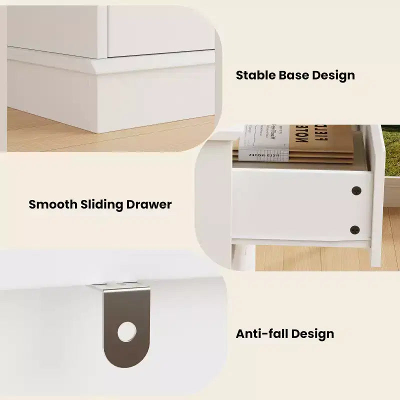 Cassettiera doppia con 8 cassetti, moderna e ampia in legno, dispositivo antiribaltamento, mobile contenitore capiente per abiti, soggiorno e ingresso