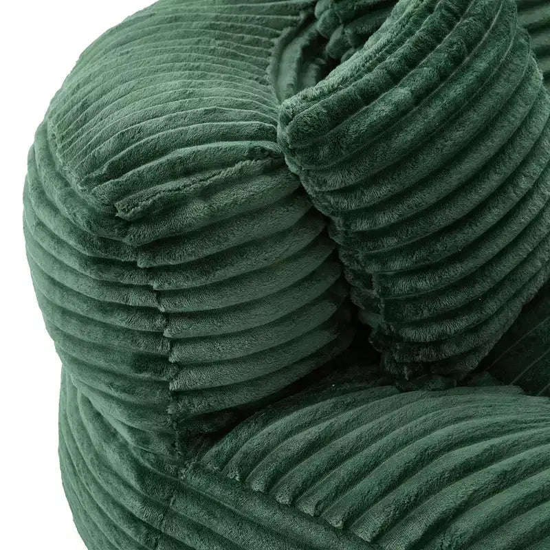 Divano a sacco per adulti e bambini, poltrona oversize in velluto a coste con 3 cuscini e bracciolo per soggiorno o camera da letto